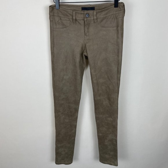 Design Lab Brown Skinny Faux Leather Pants - Picture 2 of 12